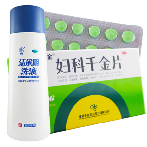 恩威洁尔阴洗液300ml+妇科千金片18片*7板 清热燥湿 杀虫止痒 阴道炎