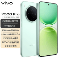]vivo Y500 Pro 浅绿 12GB+256GB 2亿高清影像 天玑7400 5G芯 7000mAh电池 90W充电 防尘放水手机