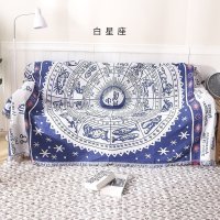 家柏饰(CORATED)沙发巾全盖布北欧沙发垫套毯冬季加厚弹力通用懒人沙发罩 白星座 230*275