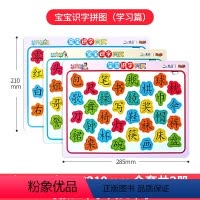 宝宝识字拼图-学习篇 全3册 [正版]婴幼儿识字拼图2到3-4-5-6岁宝宝早教趣味认字拼板幼儿园儿童益智玩具汉字启蒙认
