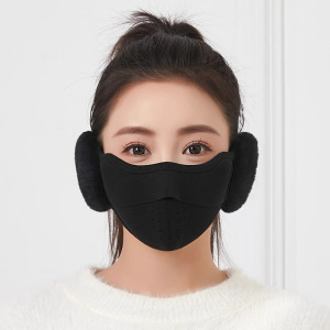 保暖耳套女加绒加厚口罩护耳朵骑行面罩二合一防风骑车护脸男