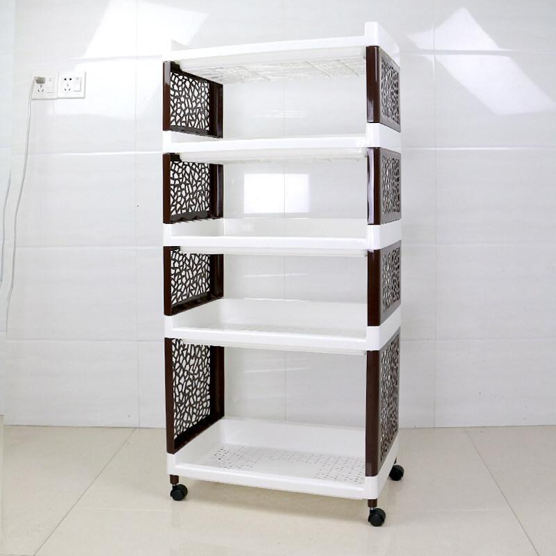 卫生间置物架落地多层加高收纳架塑料卧室浴室储物架置地式脸盆架波迷娜BOMINA