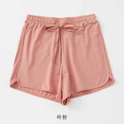 HLCOMAN1件莫代尔棉睡裤女夏季家居短裤薄款运动大裤衩居家裤宽松可外穿睡裤