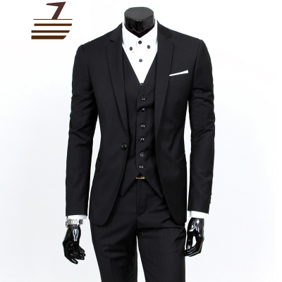 NEWLAKE西服套装男士新郎伴郎结婚礼服四季韩版修身西装商务休闲职业正装