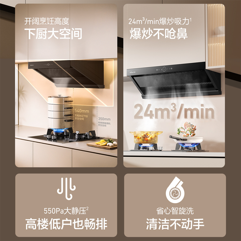 万和吸油烟机24m³爆炒大风量一级能效 CXW-358-WZ710