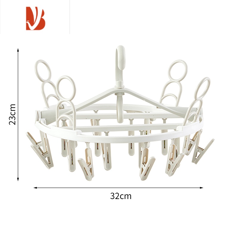 三维工匠多晾衣架鞋子袜子晾晒架多夹子宝宝婴儿学生宿舍内衣裤晒衣架