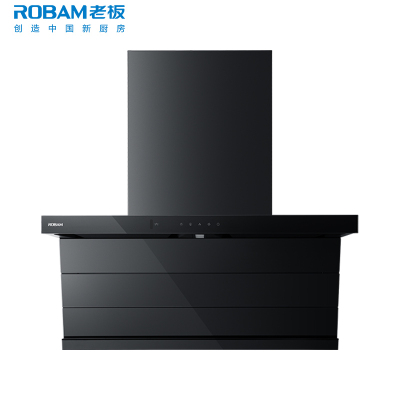 老板(Robam)[小黑翼升级款]超薄顶侧双吸真平嵌抽油烟机27.5风量7字型大吸力吸油烟机烟灶联动27A17-D1U