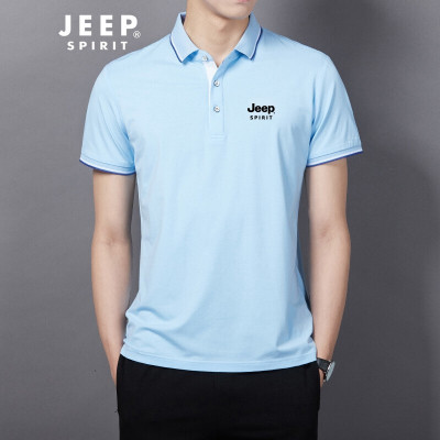 JEEPSPIRIT吉普JEEP短袖T恤男夏季男士新款POLO衫半袖体恤商务休闲翻领中青年上衣服饰打底衫
