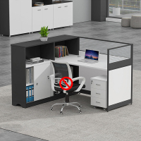 臻远GWB-001职员办公桌椅组合现代屏风隔断电脑桌卡座L型单人工作位可定制