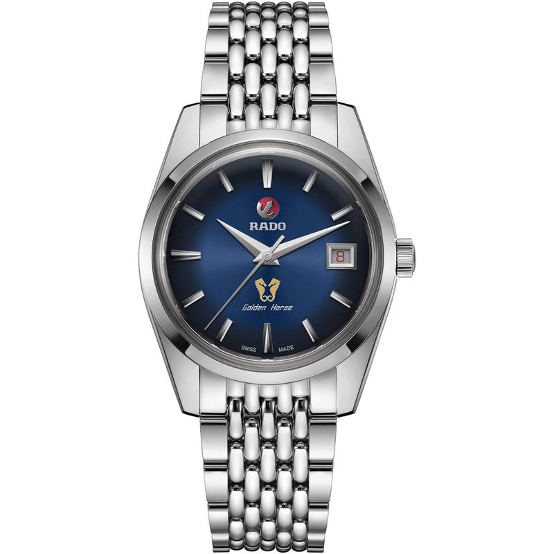 RADO(腕表)瑞士自动机械蓝盘男士商务休闲防水不锈钢腕表