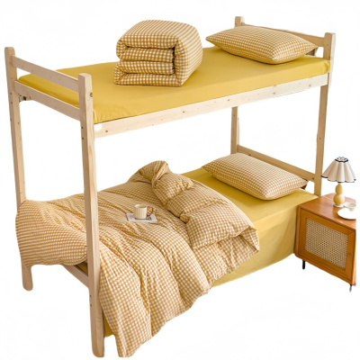 铭思沃床笠款四件套1.5米床 黄小格 套