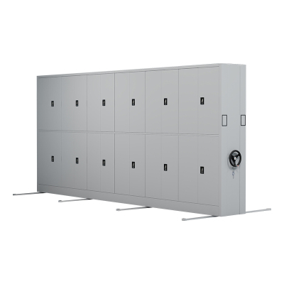 臻远 ZY-MJJA-06 手摇密集架移动档案柜钢制轨道密集柜 通双节 一列六组