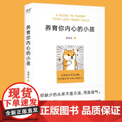 养育你内心的小孩 丛飞从 心理学入门自助疗愈自我成长 心理咨询 亲密关系 焦虑 情绪习惯 自控力 人间清醒 原生家庭 价