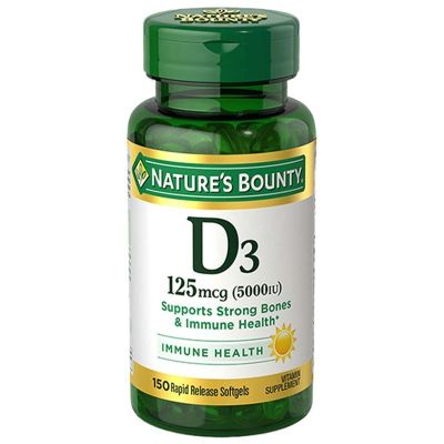 自然之宝NATURE'S BOUNTY维生素D3软胶囊150粒 美国原装进口 促进钙吸收