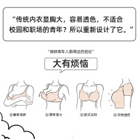 【莱卡抗菌】青春少女学生无钢圈小胸美背文胸罩薄款无痕内衣女