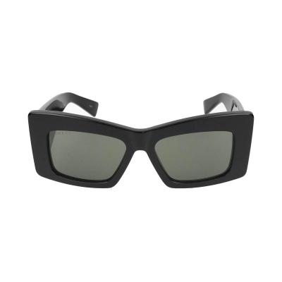 古驰(GUCCI)再生醋酸纤维女士太阳镜时尚百搭配饰Gucci风潮单品 黑色