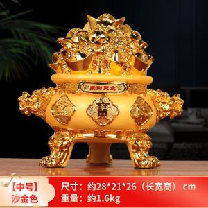 维诺亚聚宝盆摆件聚财硬币储钱罐十二生肖家用客厅财位店铺开业礼品