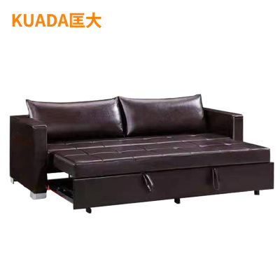 匡大 办公沙发 皮艺沙发 办公室折叠午休沙发 牛皮 三人位 KDT904