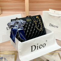 斯妮拉 欧美女士百搭时尚秋冬大容量包包女2023新款高级感菱格腋下链条托特包