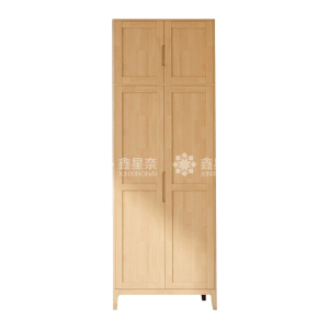 鑫星奈XXN4031135简约实木衣柜对开双门收纳柜加顶柜