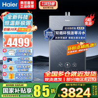 海尔(Haier)16升燃气热水器天然气双循环零冷水储热恒温舱五段微火控温密闭稳燃舱JSQ31-16KN7SFRAGU1