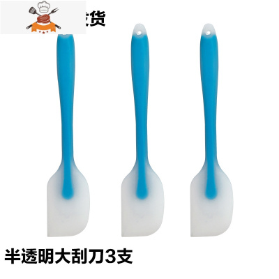 油刷子家用可高温油刷厨房烙饼硅胶刷食用烘焙小刷子烧烤刷 敬平 半透明大刮刀3支
