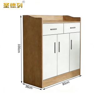 圣德列 茶水柜餐边柜浅胡桃白-90cmCG5 90*36*100cm/台