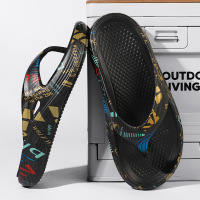 夏季新款EVA轻便简约百搭平底男士拖鞋沙滩夹脚透气露趾人字拖鞋_1