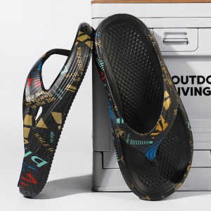 夏季新款EVA轻便简约百搭平底男士拖鞋沙滩夹脚透气露趾人字拖鞋