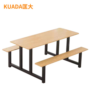 匡大 连体餐桌椅学校食堂餐桌椅组合 餐桌四人位 KDT939
