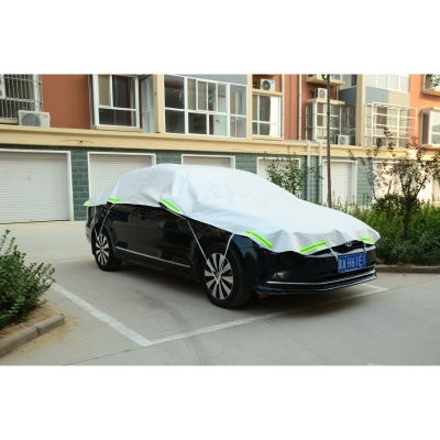 车衣车罩四季加厚半身防冰雹汽车保护罩篷隔热遮阳棚布防雨套 普通亮