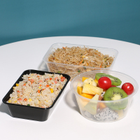 [补贴10%]一次性饭盒长方形圆形塑料水果外卖快餐便当打包盒保鲜加厚带盖