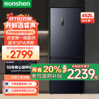 [苏选自营]容声蓝光养鲜452升法式多门四开门家用风冷无霜母婴一级能效变频节能大容量智能冰箱BCD-452WD16MPA