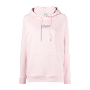 高田贤三(Kenzo)粉色徽标卫衣女士套头休闲舒适百搭配色运动卫衣