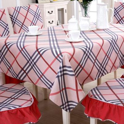 家柏饰(CORATED)餐桌布红蓝黑粉色格子布料桌布布艺田园小清新欧式台布长方形