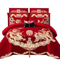 梦丽赛 婚庆床品四件套大红四件套 MLS-HQ-006(套)