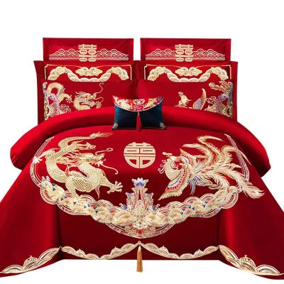 梦丽赛 婚庆床品四件套大红四件套 MLS-HQ-006(套)