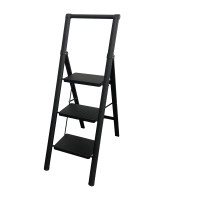 好企来 碳钢 3步人字梯 (扶手) 黑 BY—0063 1.1米/架