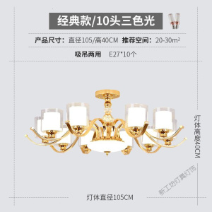 苏宁放心购 吊灯欧式客厅灯具现代简约大气卧室水晶餐厅北欧轻奢家用套餐灯饰