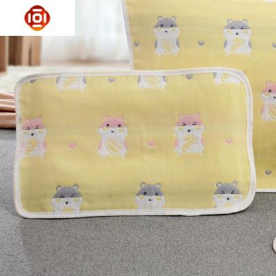 枕巾卡通图案可爱小孩棉幼儿园童婴吸汗透气儿的宝宝纱布三维工匠