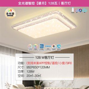 雷士照明吸顶灯新款全光谱全屋套餐组合灯具简约现代仿水晶轻奢客厅灯