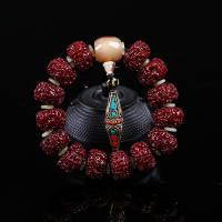 正宗尼泊尔六瓣机刷包浆金刚菩提籽手串手链文玩佛珠包浆玉化男女送女朋友老婆情人节七夕生日礼物