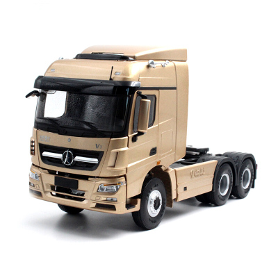 跃纪生（YUEJISHENG）原厂1:24北方奔驰重卡v3牵引车北奔拖头合金工程车金色