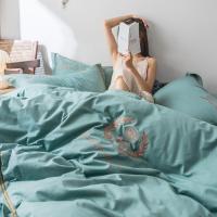 美帮汇款四件套女全棉全棉北欧风床单被套床上用品单人被子三件套