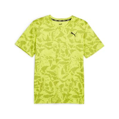 彪马(Puma)纯色拼接allover印花运动短袖T恤春夏潮流百搭休闲男士