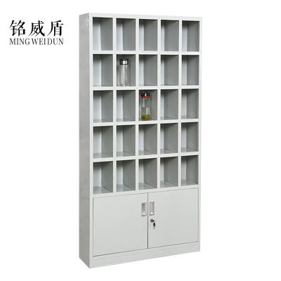 铭威盾25格冷轧钢板员工车间多格茶杯放置收纳柜水杯柜1800*900*250
