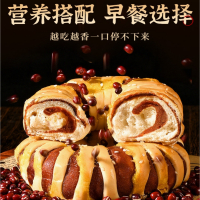 10个烘烤红豆沙红豆圈夹心面包老式营养早餐餐点整箱糕点老少皆宜下午茶代餐零食休闲小吃