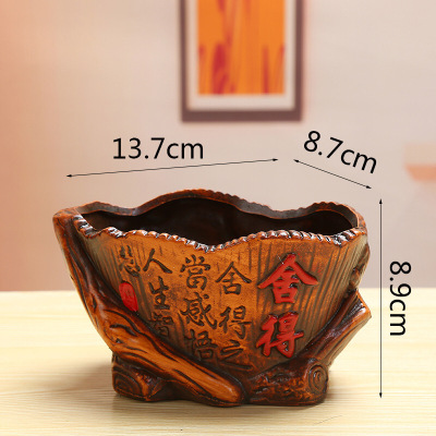 古达欧式复古吉祥陶瓷花盆灵芝财树榕树椰树绿植盆栽古典陶瓷花盆拼搏中等小舍得
