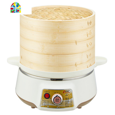 竹香电蒸锅商用蒸馒头蒸笼不串味多功能蒸汽锅自动断电家用保温锅 FENGHOU 两层30CM电蒸锅(定时款)