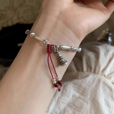 锦鲤鱼复古做旧新中式手链女小众高级感轻奢百搭2025年新品手饰潮送女朋友老婆情人节七夕生日礼物